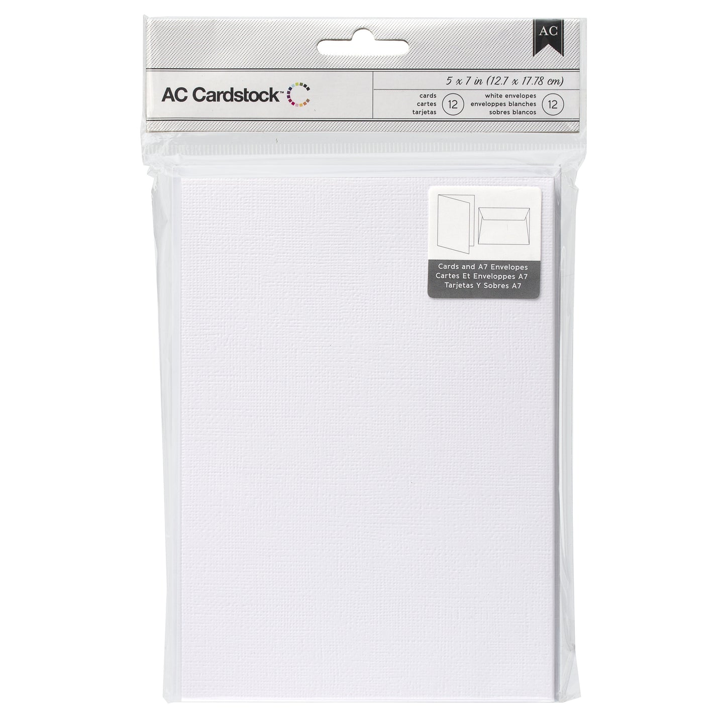 American Crafts A7 Cards | W/Envelopes | 5.25"X7.25" | 12/Pkg