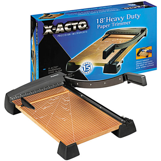 Heavy-Duty Wood Base Guillotine Trimmer 12" X 18"