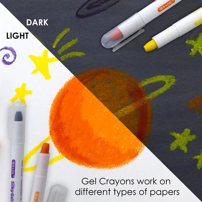 12 Color Jumbo Silky Gel Crayon
