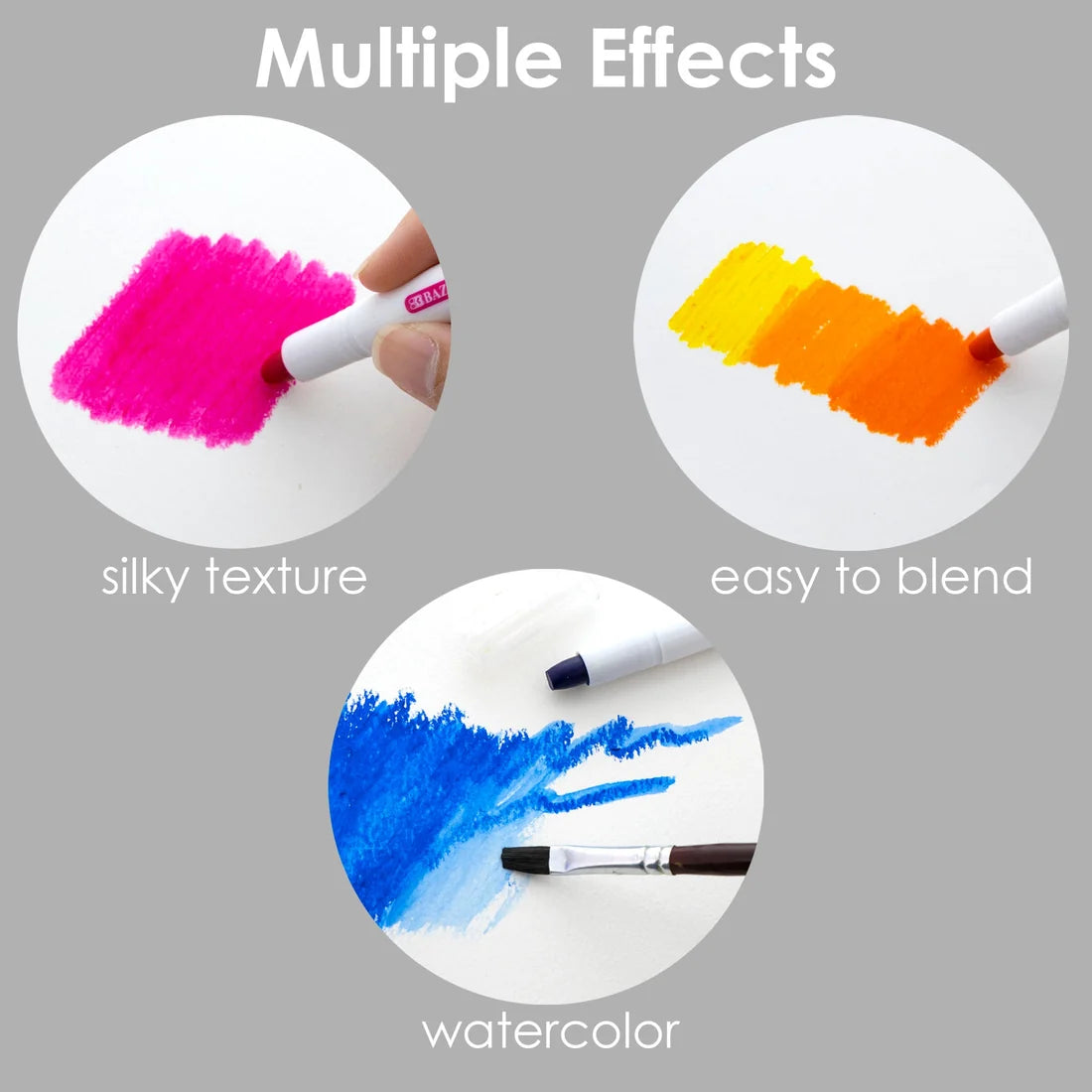 12 Color Jumbo Silky Gel Crayon