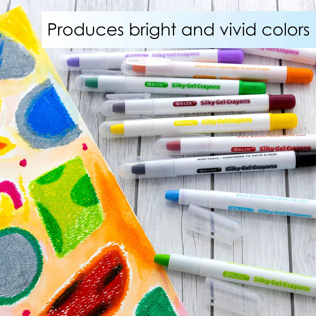 12 Color Jumbo Silky Gel Crayon