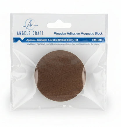 wooden Adhesive Magnetic Block | 1ct