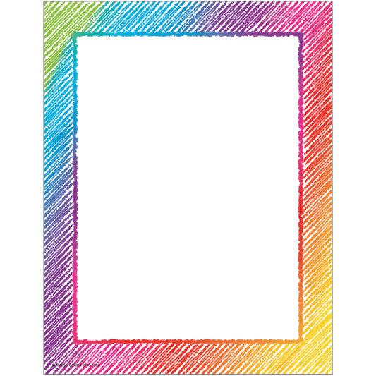 COLORFUL SCRIBBLE COMPUTER PAPER 50 SHEETS