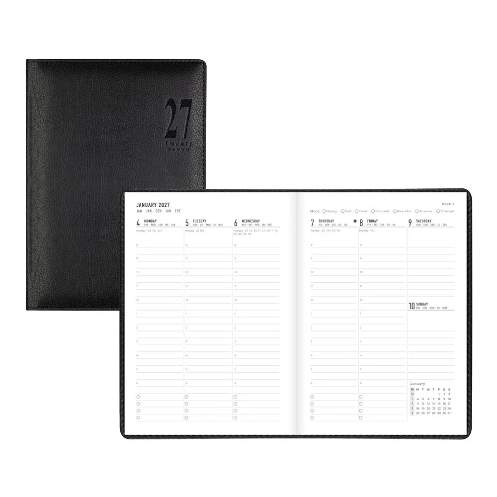 MILANO WEEK TO VIEW APPOINTMENT BOOK BLACK