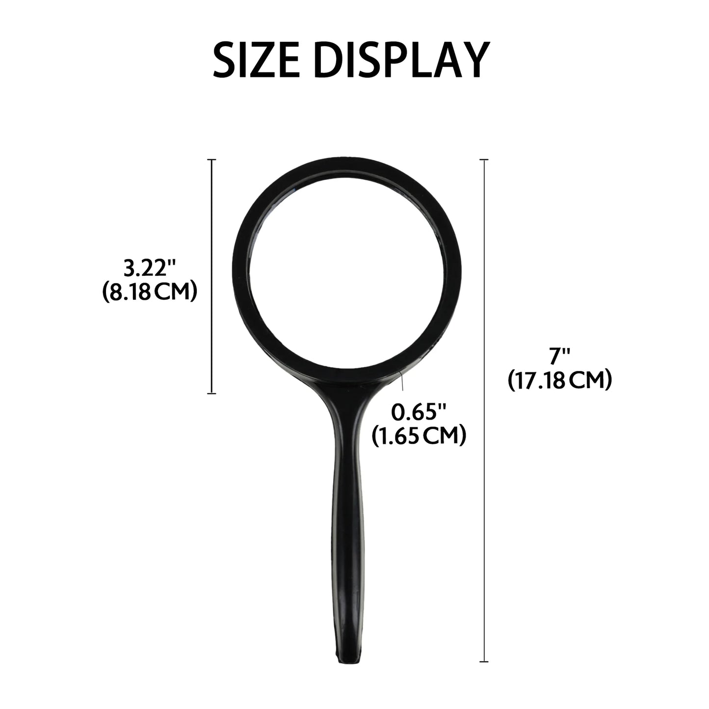 ROUND 2X HANDHELD MAGNIFIER & 4X BIFOCAL INSET 3"