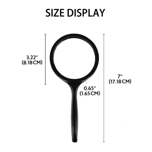 ROUND 2X HANDHELD MAGNIFIER & 4X BIFOCAL INSET 3"
