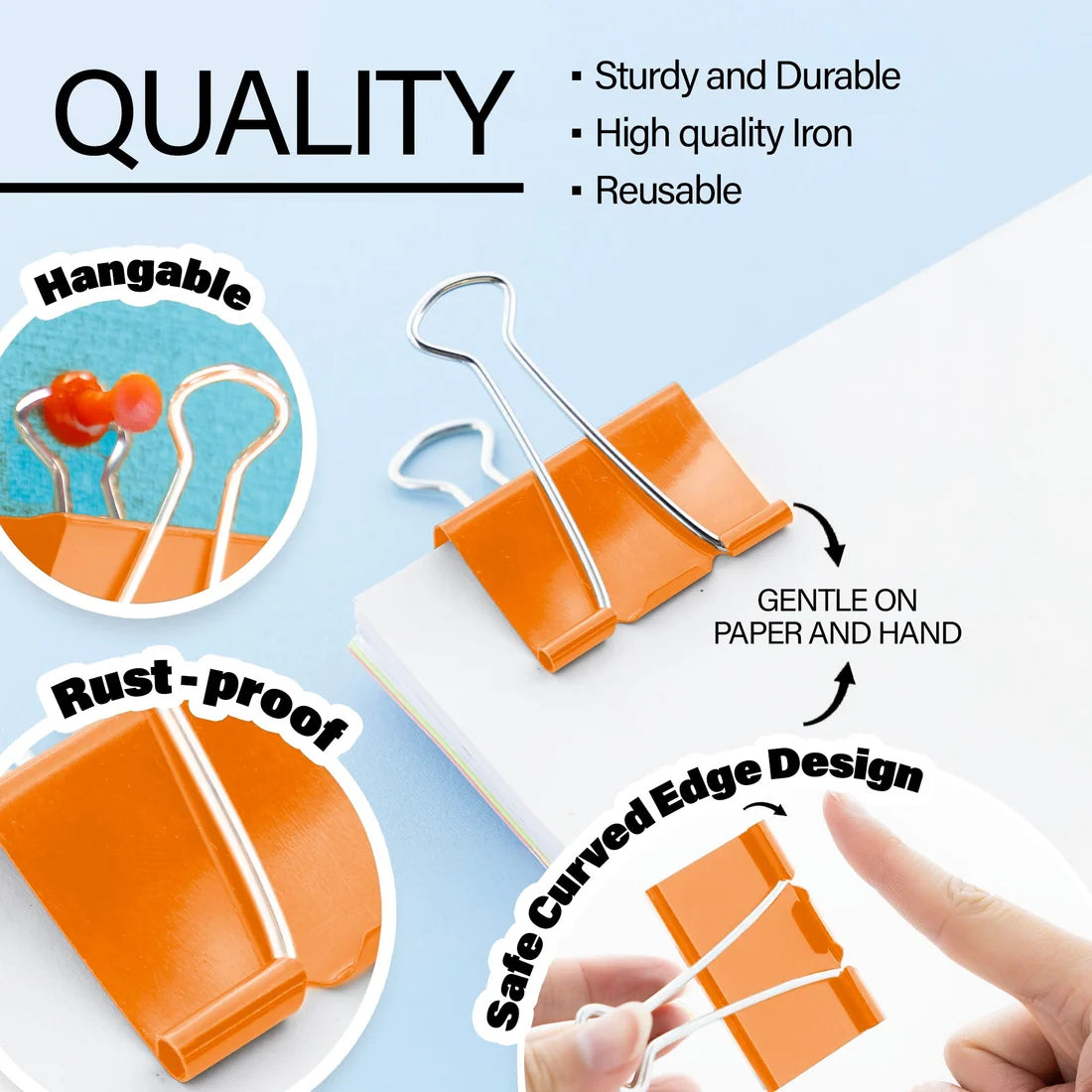 Binder Clip Large 2" Assorted Color PQ.4