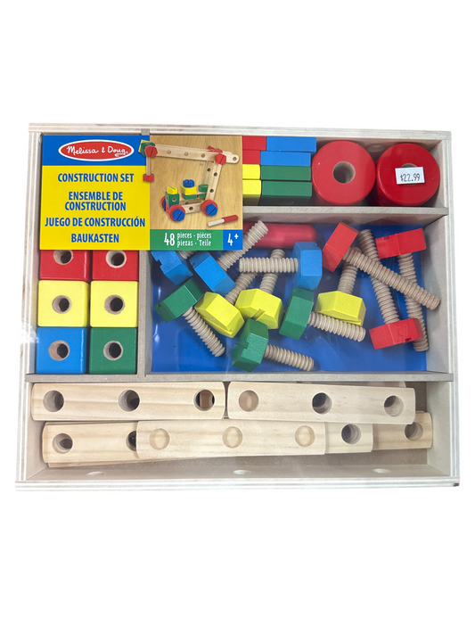 CONSTRUCTION BUILDING SET IN A BOX