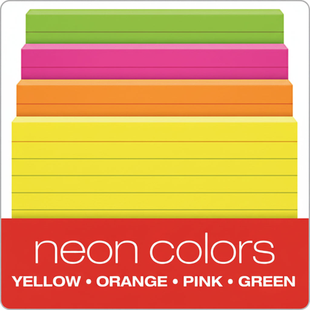 Index Card Ruled Neon 3" X 5" PQ.100 – imagen 2 - JA Riollano