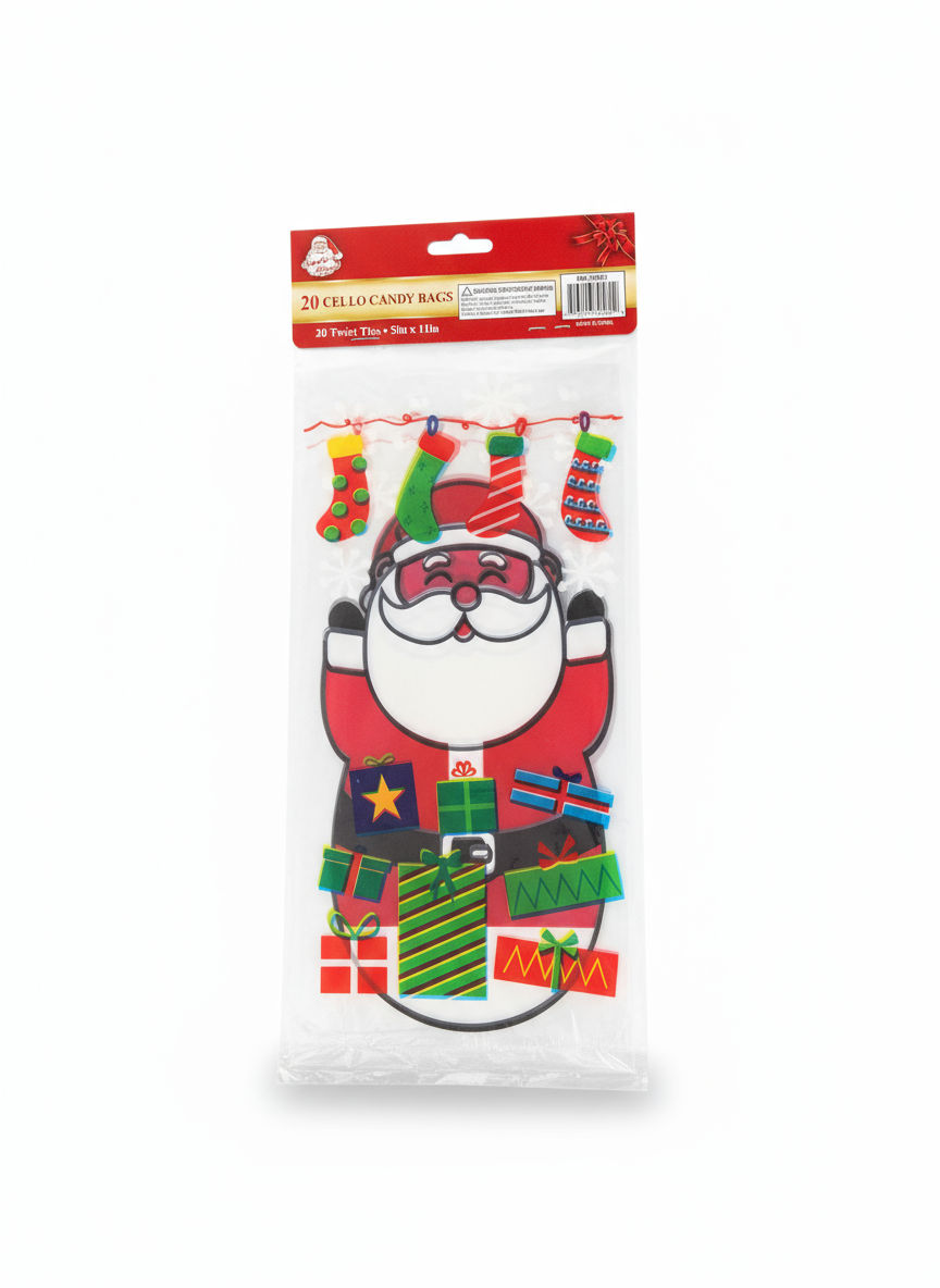 CELLO BAGS PRNTD 5*11IN 20PC 2ASSTD