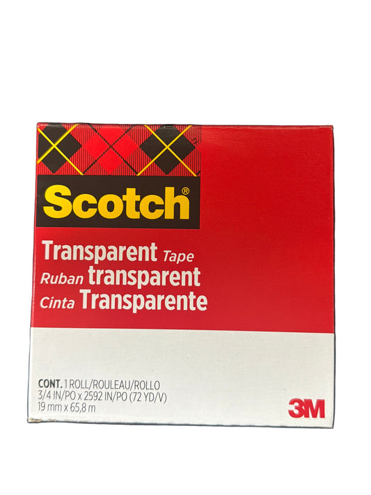 M3 Transparent Tape 3/4 x 72