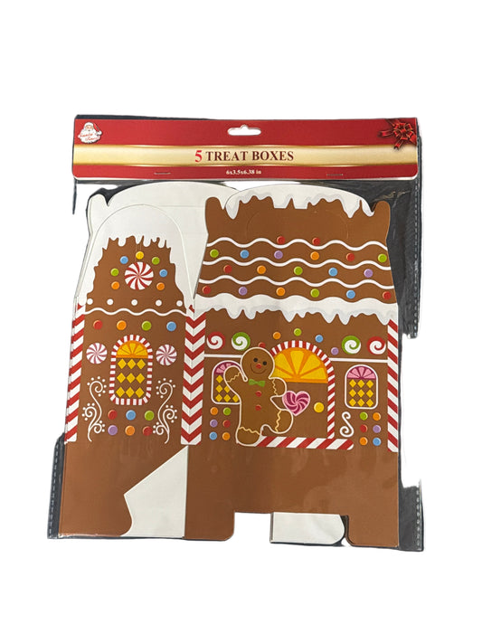 CHRISTMAS PAPER GINGERBREAD BOX