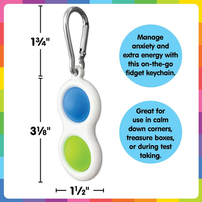 Fidget Popper Keychain - Blue/Green