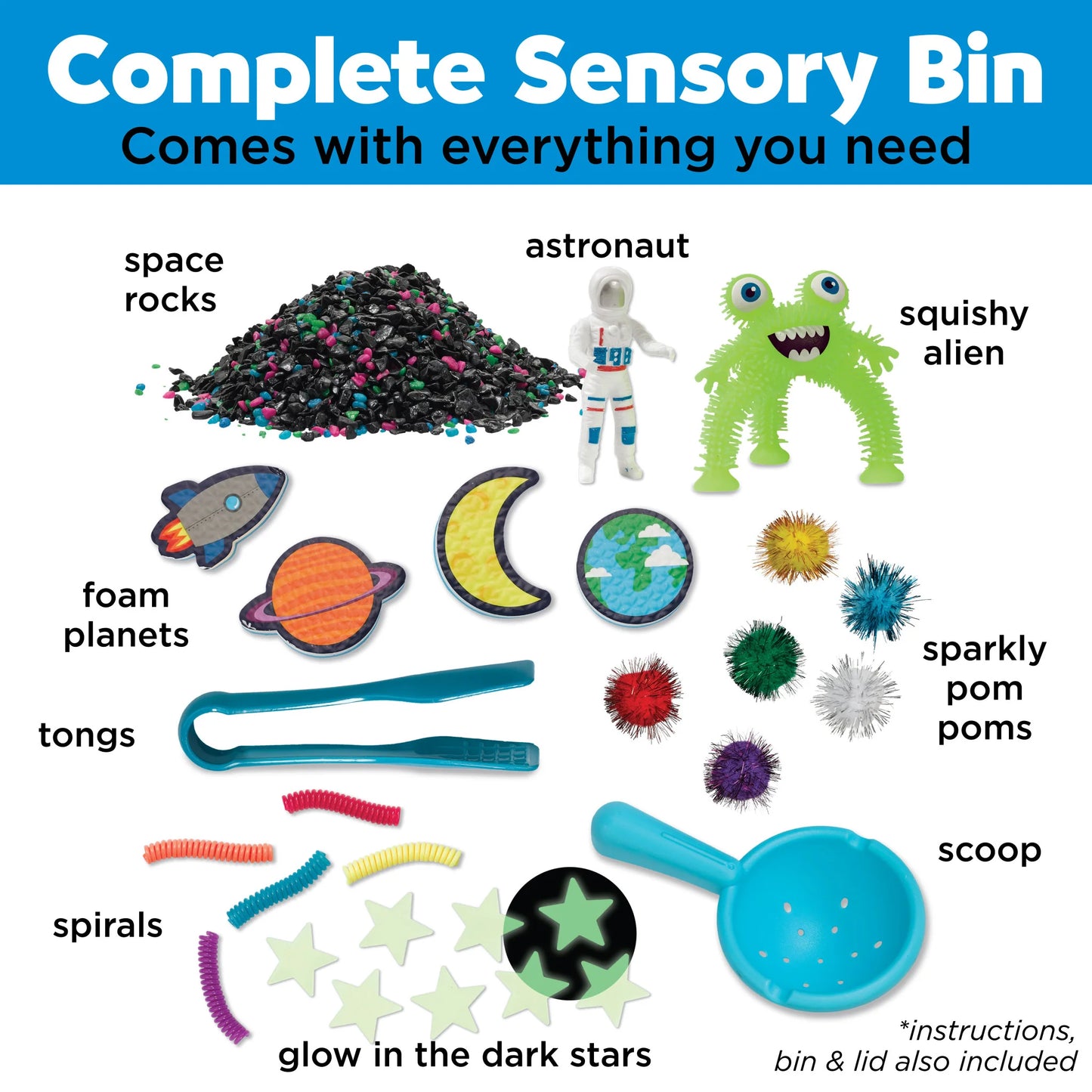 SENSORY BIN OUTER SPACE