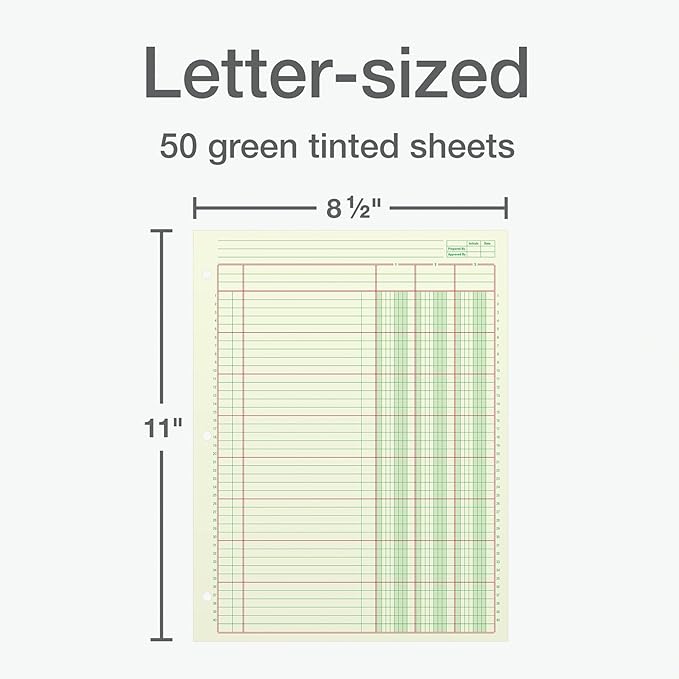 Columnar Analysis Pad, 3 Column, 8 1/2 X 11