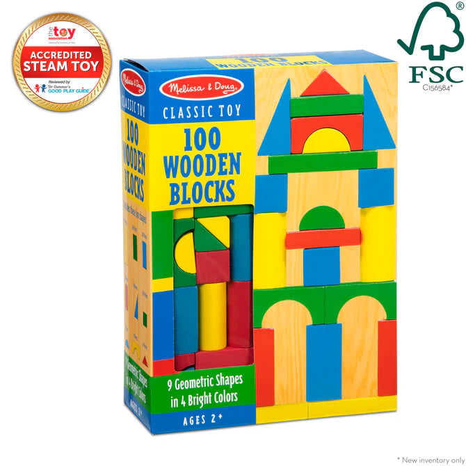 100 Wood Blocks Set