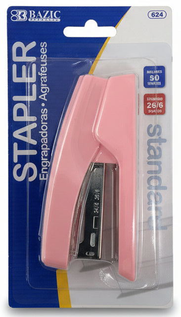 STANDARD STAPLER TRANSPARENT 26/6 STAPLES