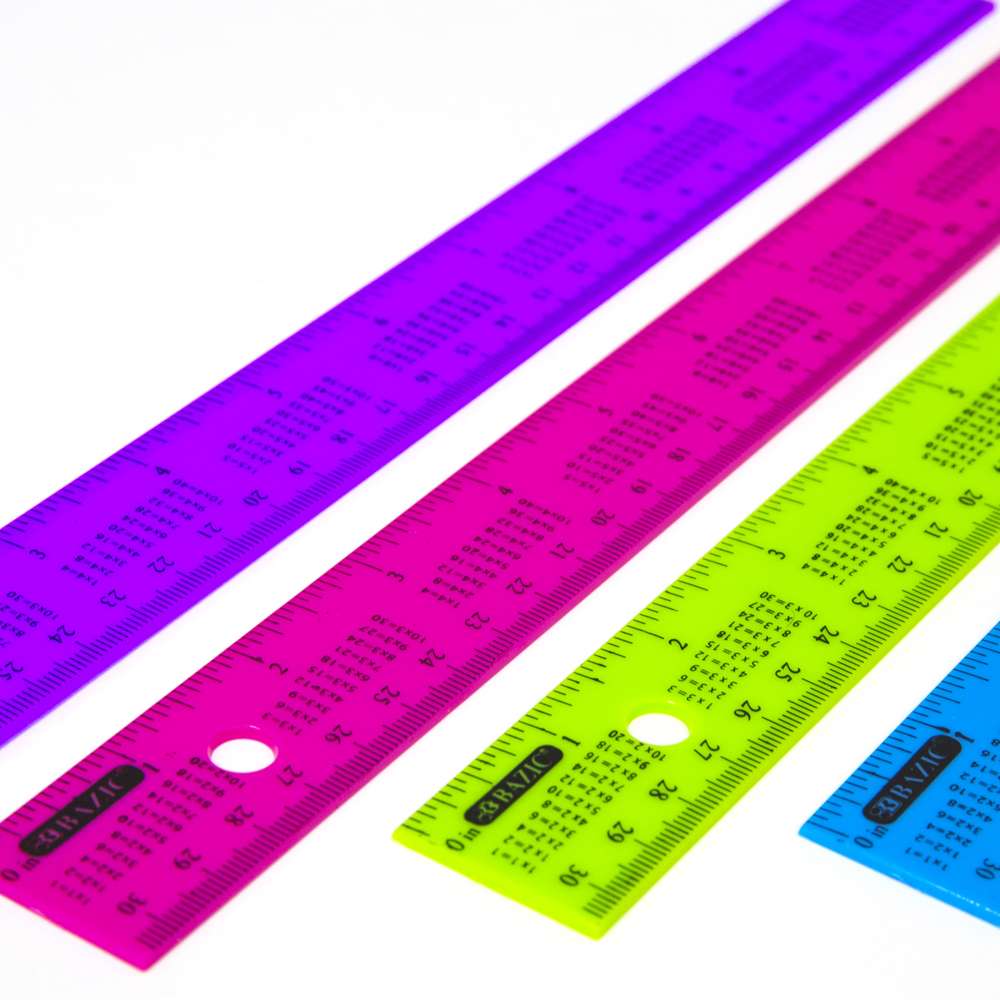 RULER 12" W/MULTIPLICATION PRINT PQ.4