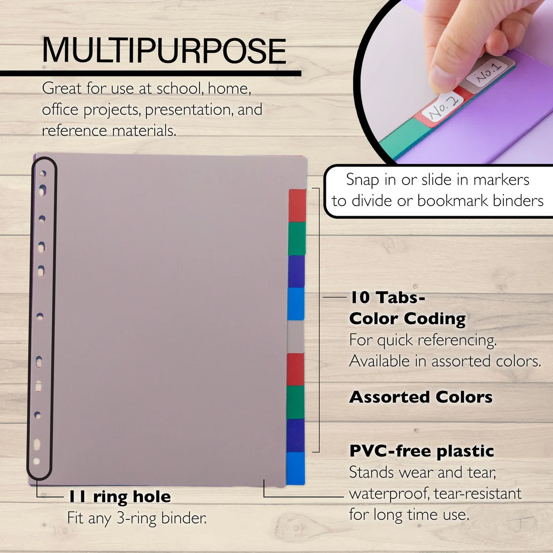 Index Divider Color Index 10 Tabs