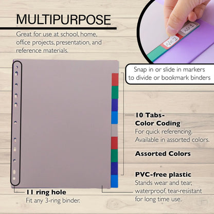 Index Divider Color Index 10 Tabs
