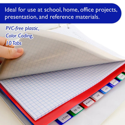 Index Divider Color Index 10 Tabs