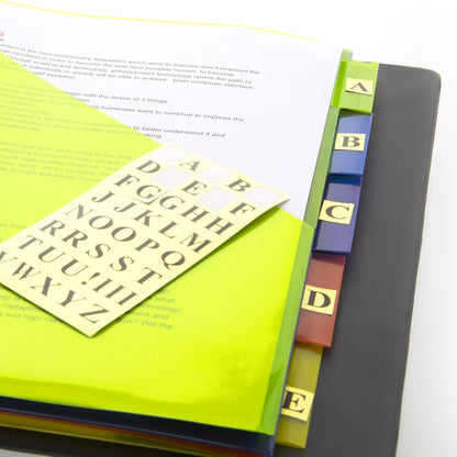 Index Pockets Divider 5-Insertable Color Tabs