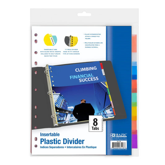 Index Divider 8 Colors Tabs
