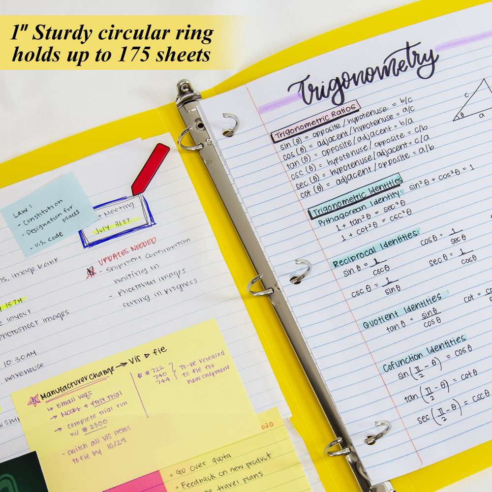 1" Swirl Poly 3-Ring Binder w/ Pocket