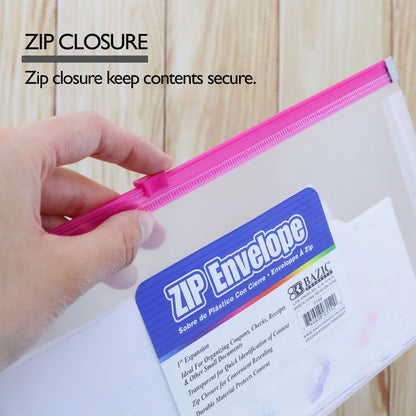 Zip Envelope Coupon/Check Size, Clear