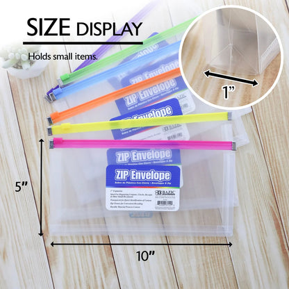 Zip Envelope Coupon/Check Size, Clear