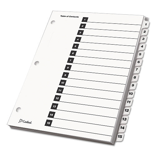 Printable Index Divider 15 Tab White Letter