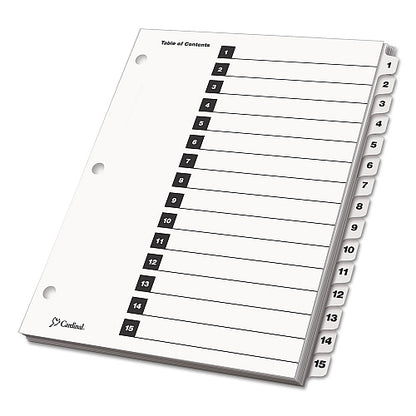 Printable Index Divider 15 Tab White Letter