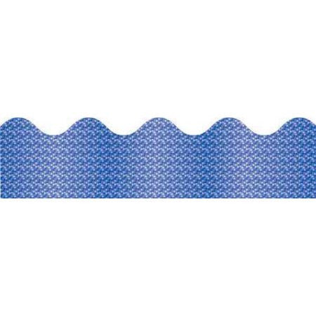 BORDERS SCALLOPED BLUE SPARKLE