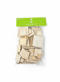 ASSORTED WOOD SQUARE (1.5, 1 AND 0.5 INCHES) 130P