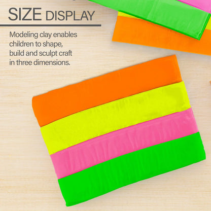 1lb 4 Fluorecent Color Modeling Clay