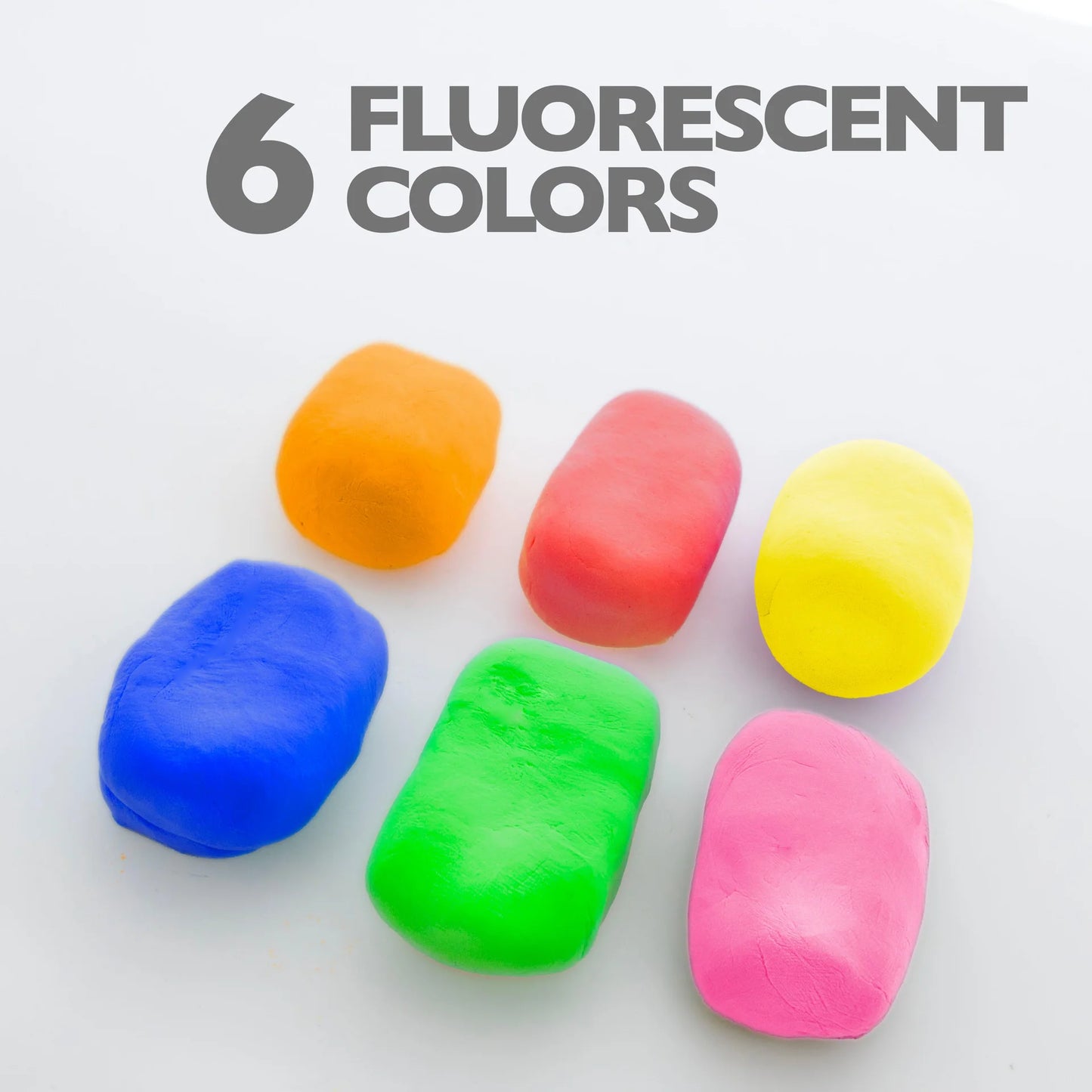 Art Clay & Dough › 2 Oz. Fluorescent Colors Air Dry Modeling Clay