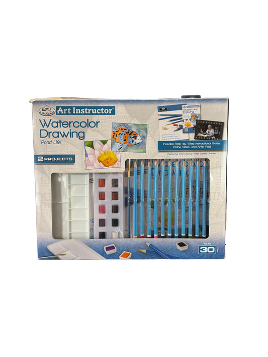 POND LIFE WATERCOLORS DRAWING