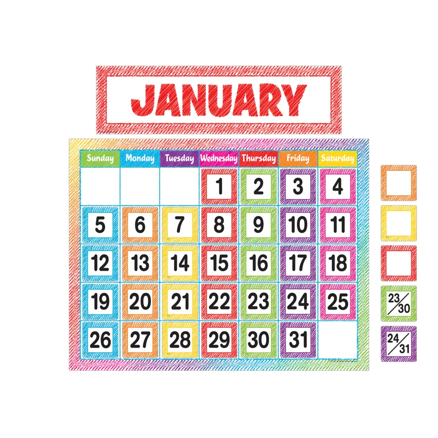 Scribble Calendar Days