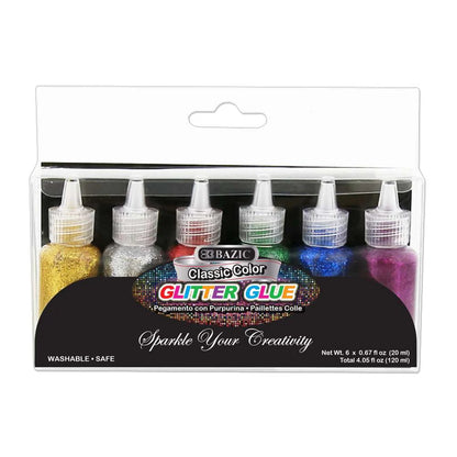 CLASSIC COLOR GLITTER GLUE PENS 10.5MLPQ.6