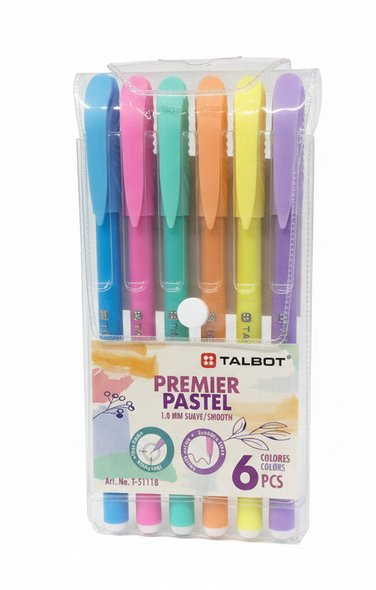 Estuche con 6 bolígrafos Premier Pastel