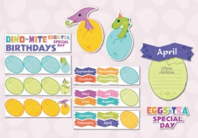 Mini Birthday Bulletin Board Set Dino Quest