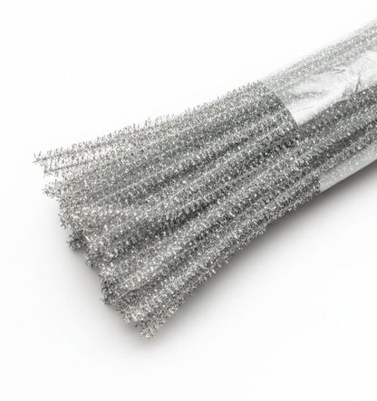 Silver Glitter Chenille | 30 PCS