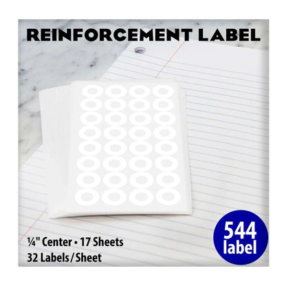White Round Reinforcement Label PQ.544