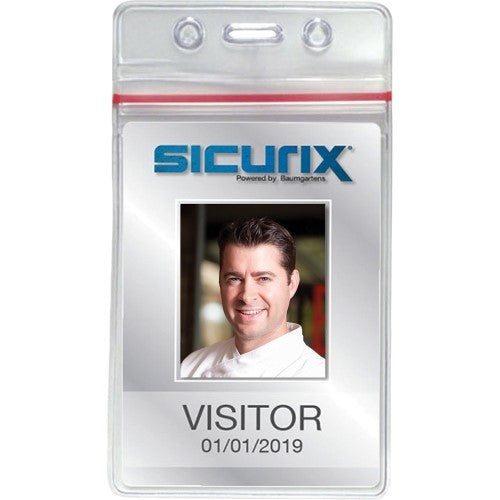 SEALABLE VERTICAL ID BADGE HOLDER