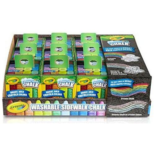 WASHABLE SIDEWALK CHALK ASSORTED COLORS PQ.16