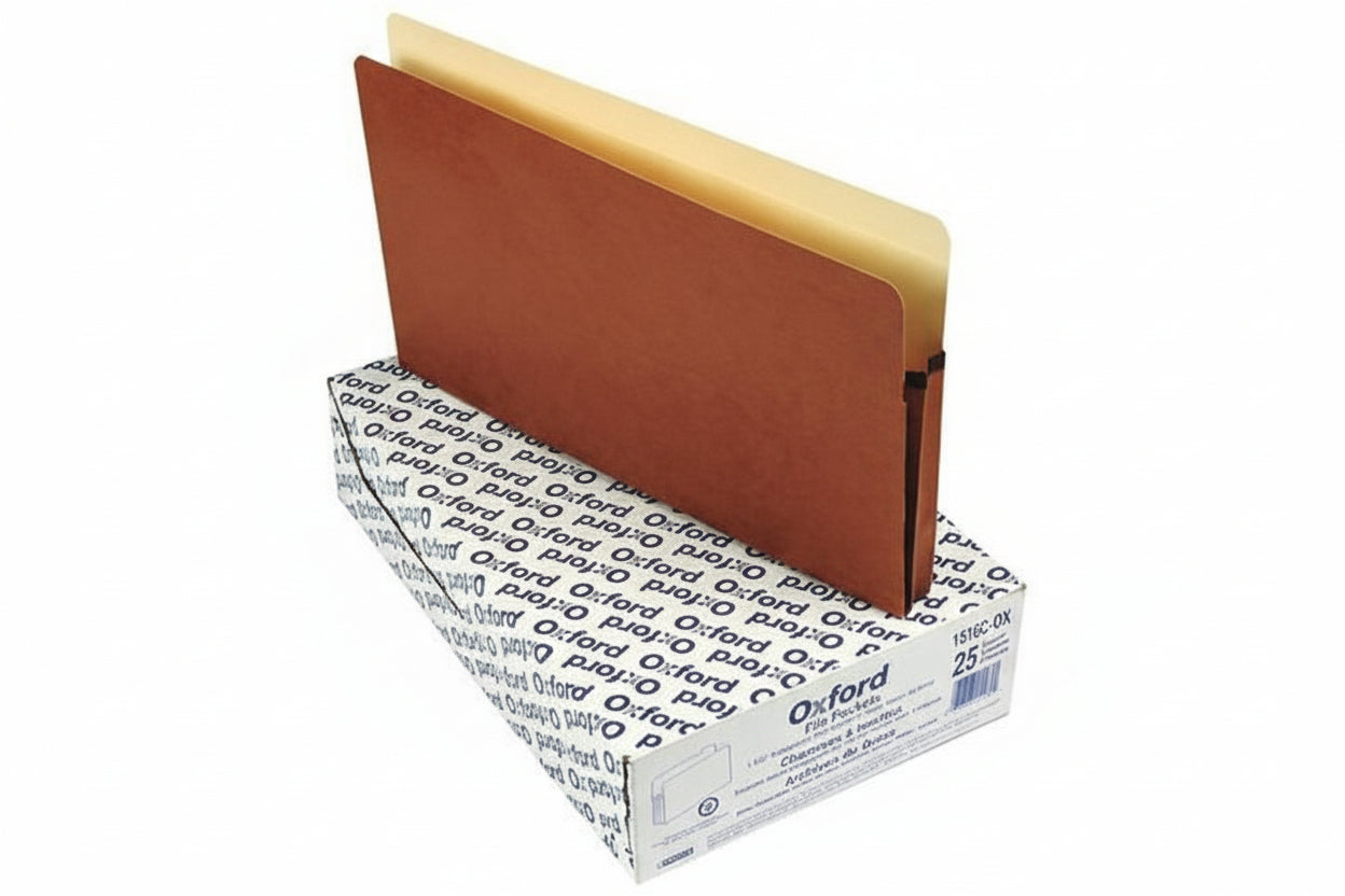 Expanding File Pockets | Legal | 1-3/4"| Red | #16C
