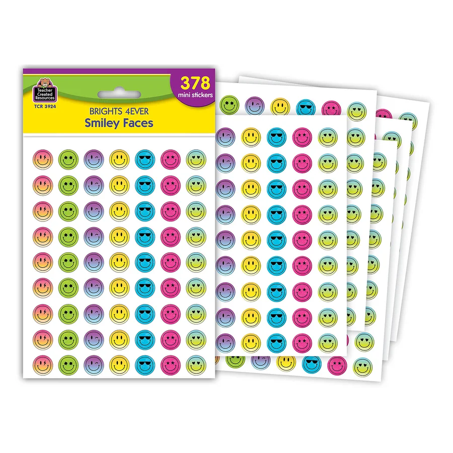 4ever Stickers BRIGHTS 4EVER SMILEY FACES MINI STICKERS – JA Riollano Co, Inc. School ...