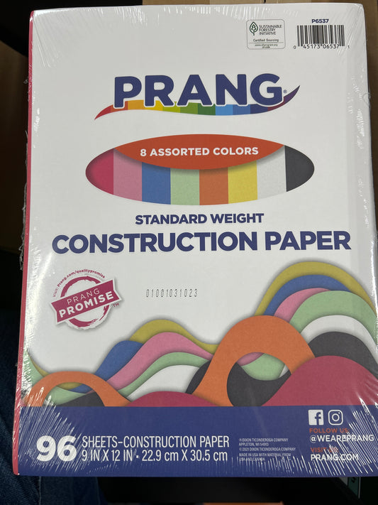 CONSTRUCTION PAPER 9X12 ASST 96 EA