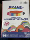 CONSTRUCTION PAPER 9X12 ASST 96 EA