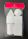 POLYFOAM ASSORTED SHAPES 6PCS